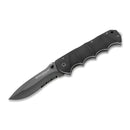 BOKER Black Spear navaja de bolsillo acero inoxidable 440A recubierta de negro mango de aluminio