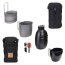BCB Mk2 The Crusader 6-piece cooking set with stove, fire starter, NATO mug, canteen, and durable storage pouch