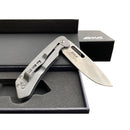 EKA Brand Swedish Classic 8 pocket knife titanium handle 57 HRC stainless blade - GoMilitar