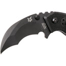Fox Knives Brand Italy Chiropteka Cuchillo plegable Karambit acero inoxidable negro