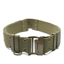French army tactical khaki adjustable heavy duty combat belt with metal buckle and Alice attachment system