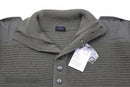 Mil - Tec Brand Sweater Austrian Army style Alpine Pullover Knit Men Olive OD Wool - GoMilitar