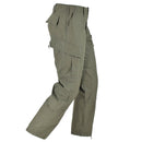 Mil-Tec U.S. Army style olive green ripstop cargo pants with multiple pockets and durable, lightweight fabric.