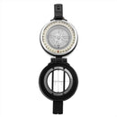 MIL-TEC Metal Lensatic Compass Aluminium Casing Shiny Face Navigation Black