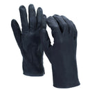 Original German Army gloves made from genuine leather in dark grey, durable and suitable for tactical or casual use.