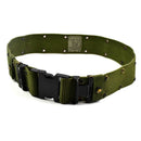 Original U.S. Army wide canvas tactical belt with durable plastic buckle and metal eyelets for military and outdoor use