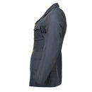 Side view of original vintage Swedish army marines dress uniform jacket with gold buttons and epaulets