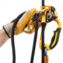 PETZL ROLLCLIP A moschettone per pollastrelle con sistema Keylock da arrampicata giallo