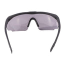 Black SWISS EYE safety goggles with dark tinted, anti-fog, UV-protective lenses and durable frame for tactical use