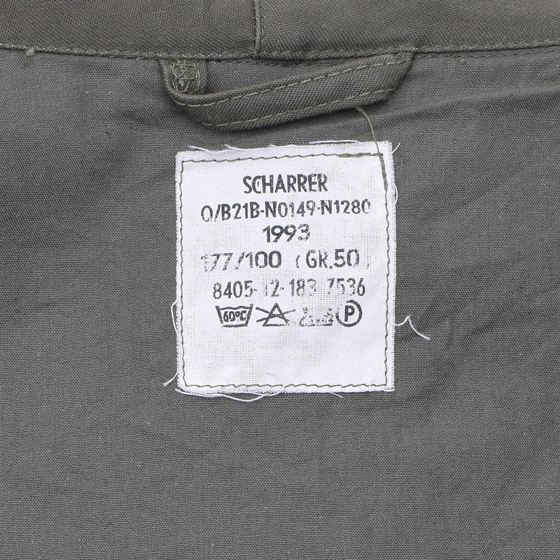 Original Giacca da parka militare tedesca Long Parka Giacca Oliva con cappuccio dell'esercito di cappotto all'aperto