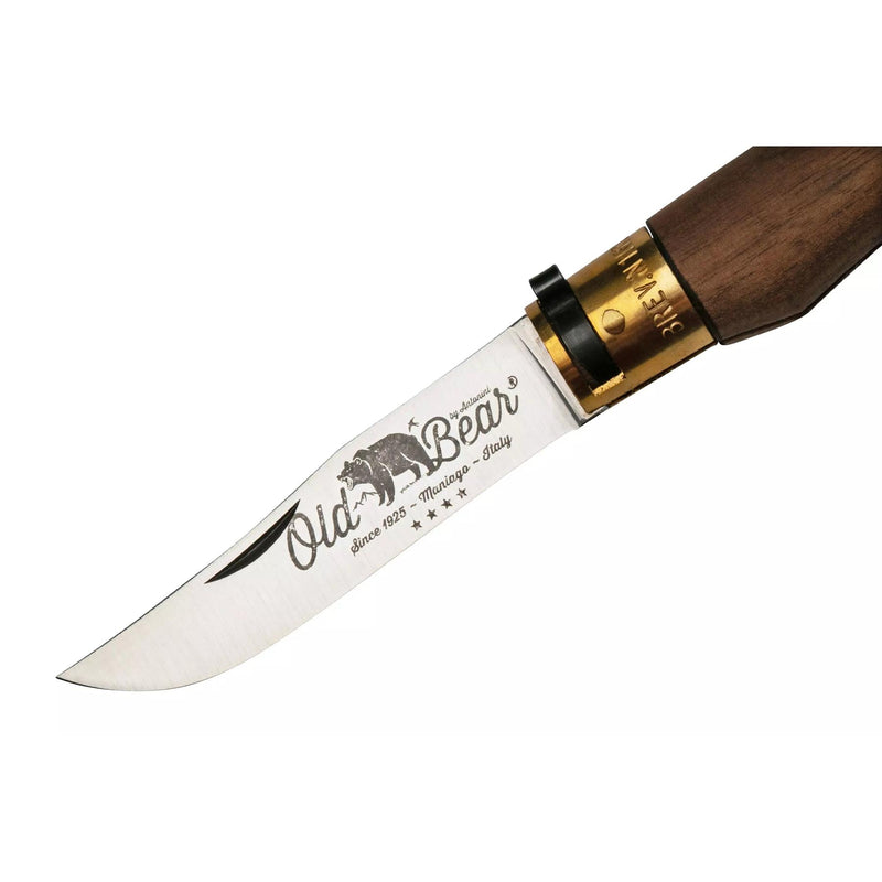 Antonini Old Bear Pocket Knife 9cm Stainless Steel Blade Walnut Wood Handle