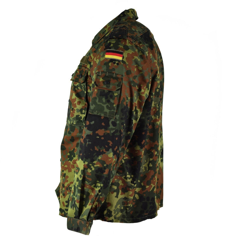 Chemise de combat tactique originale de l'armée allemande avec fermeture éclair flecktarn camo BW Army issue