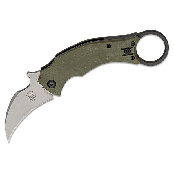 Fox Knives FX-591 ODSW black bird karambit pocket knife folding tactical Hawkbill
