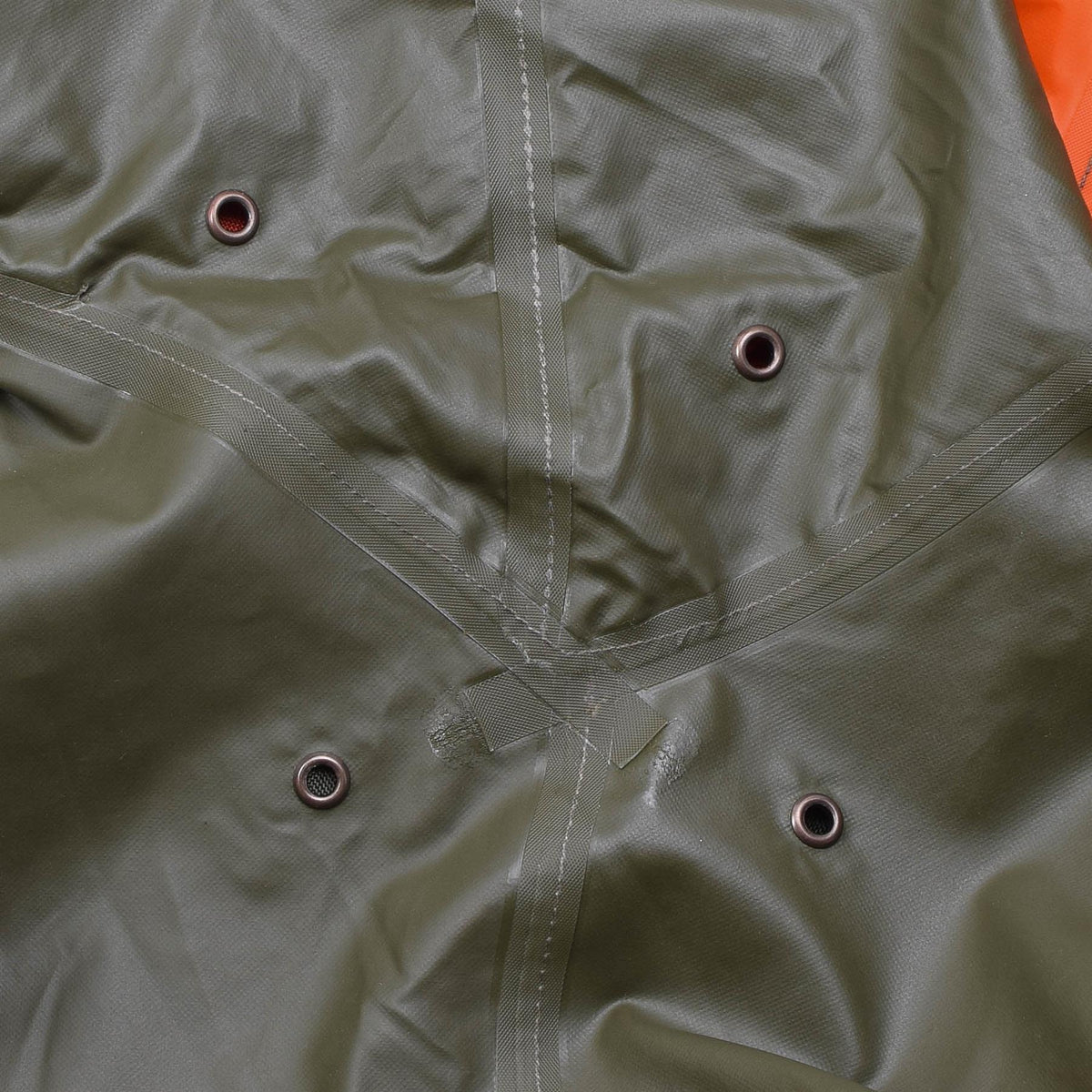 Original Schweizer Bevölkerungsschutz wasserdichte Regenjacke Langmantel Oliv