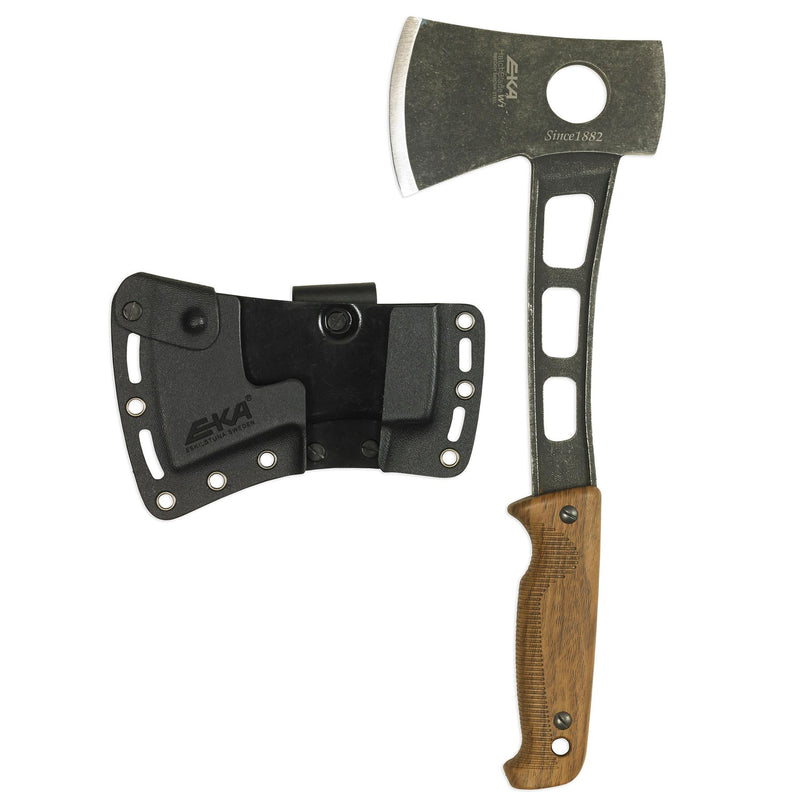 EKA Brand HatchBlade W1 lightweight axe 12C27 stainless steel micarta handle