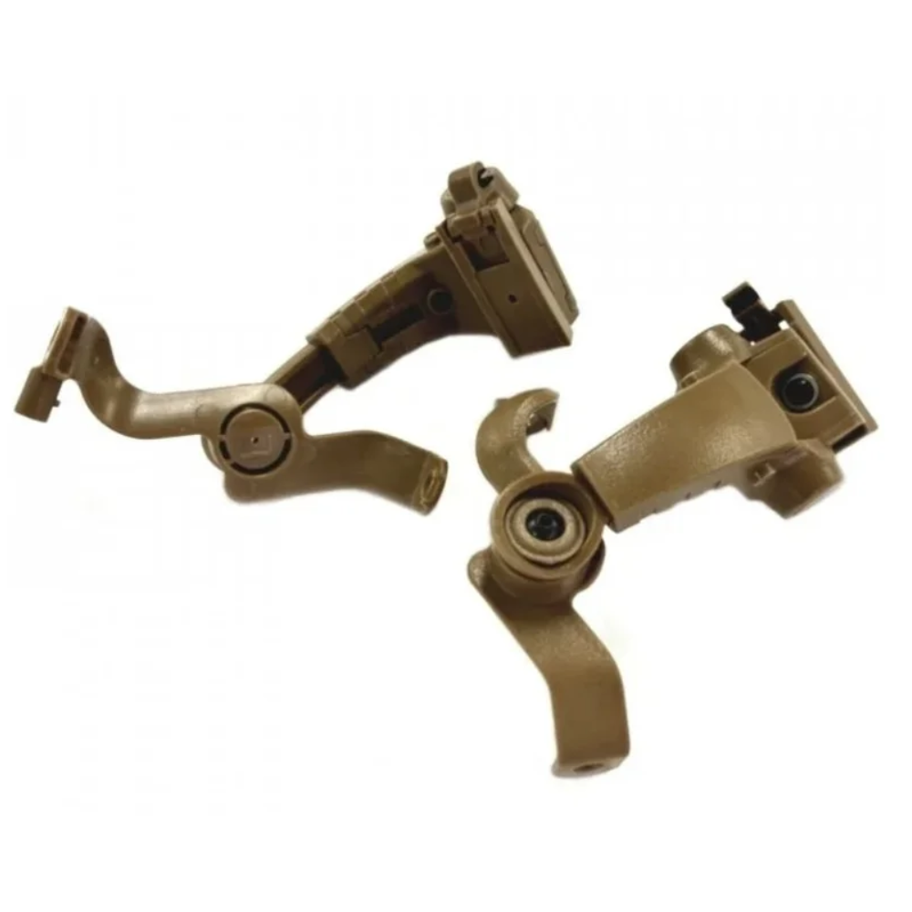 EARMOR M16A ARC Helmet Rail Adapter PLUS Series Hearing Protector Coyote Brown