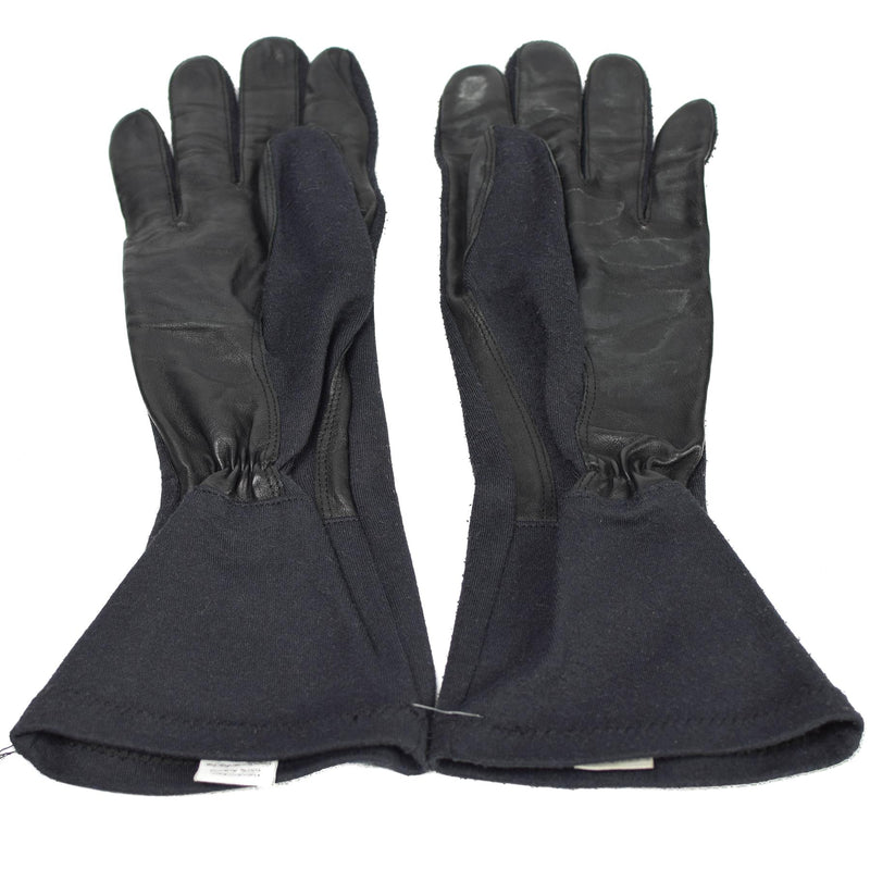 Original Germany army long gloves black aramid heat resistant tactical surplus