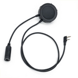 Adattatore EARMOR M55 PTT Kenwood Baofeng Adattatore per auricolare radio a 2 pin nero