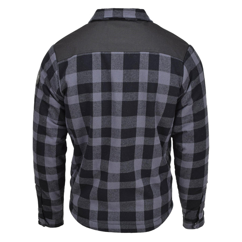 MIL-TEC German Military Lumberjack jacket plaid checkered warm black gray NEW
