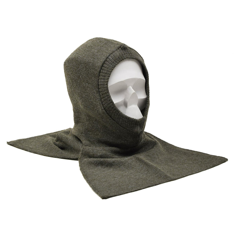 Original Bélgica Militar Militar cálida Oliva Balaclava Costar Cibra de lana Ciba nueva