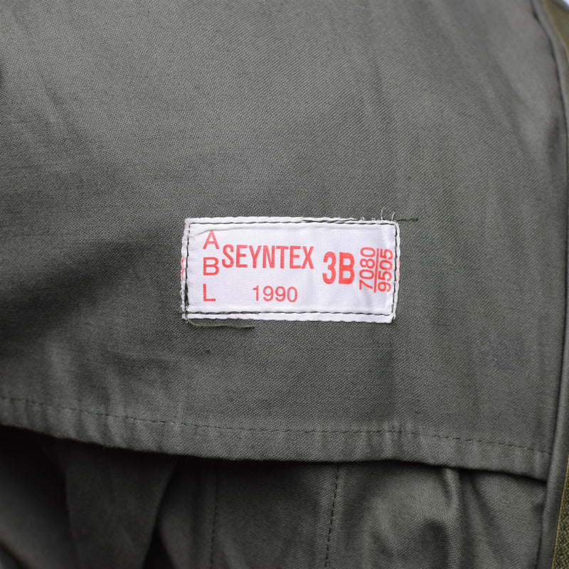 Genuine Belgian army field jacket M64 military cotton waterproof parka Olive NEW