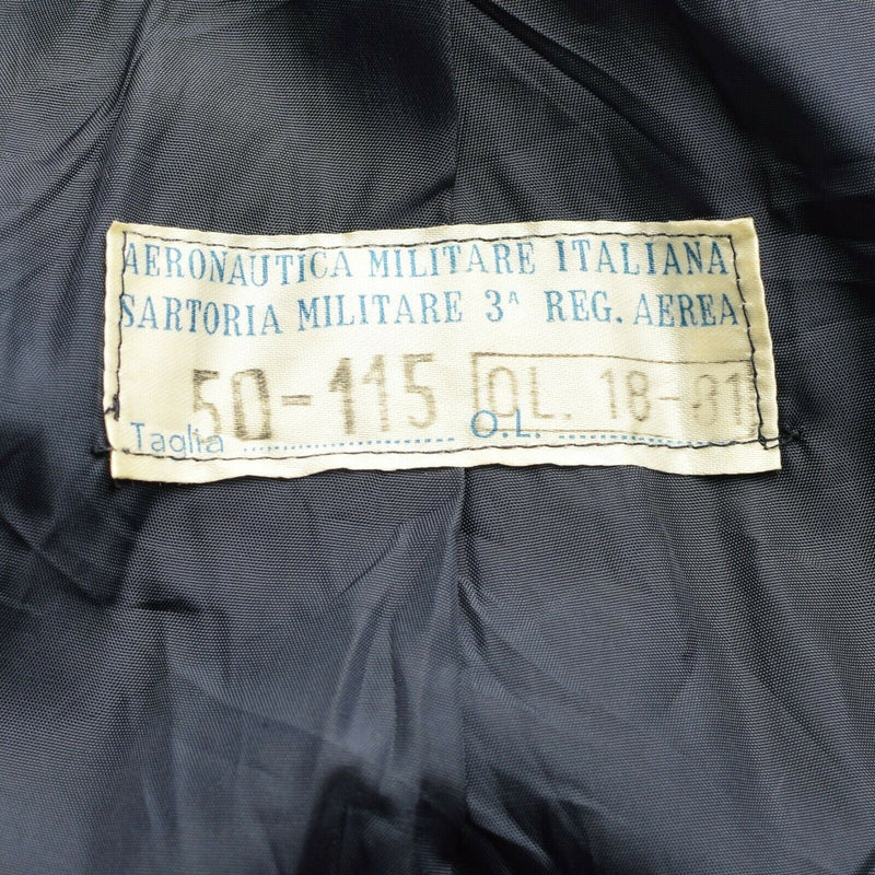 Genuine Italian army Wool Overcoat blue military officer air force long coat