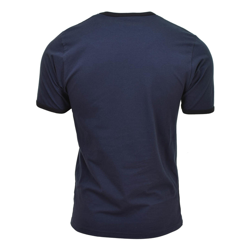 Original Dutch army t-shirt blue cotton shirt short sleeves military surplus NEW