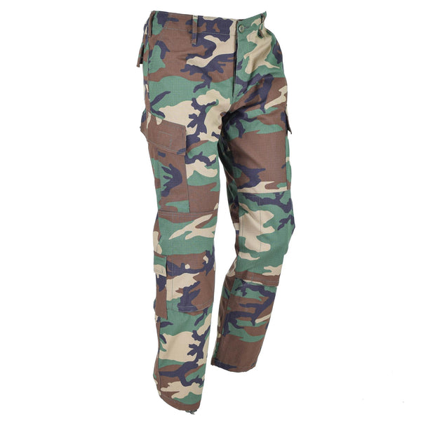 Mil-Tec Brand US-Militärstil Woodland Camo Ripstop Soldaten BDU Cargohose