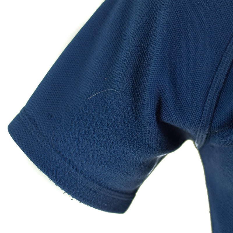 Original British police t-shirt blue breathable material front zip guard shirt