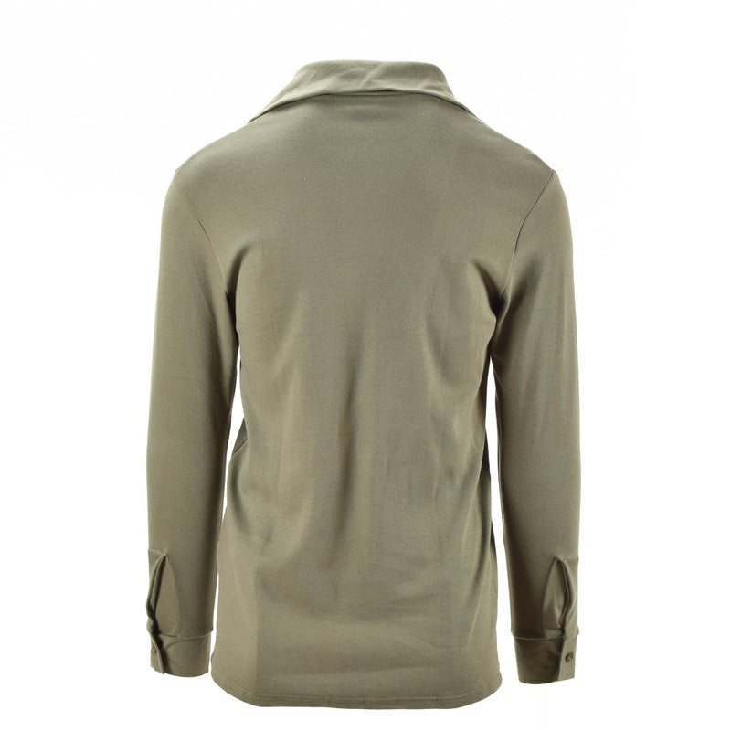 Véritable chemise de l'armée française zippée sous-chemise F1 thermique Olive pull homme NEUF