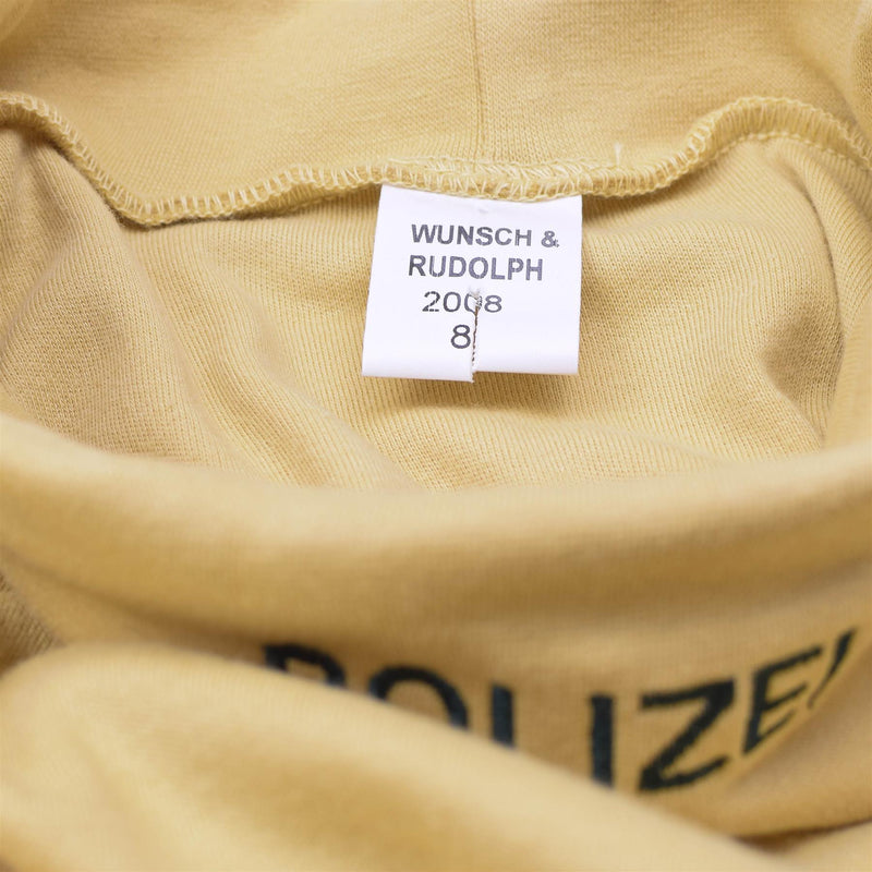 Authentique chemise de police militaire allemande légère à col roulé sable NEUF