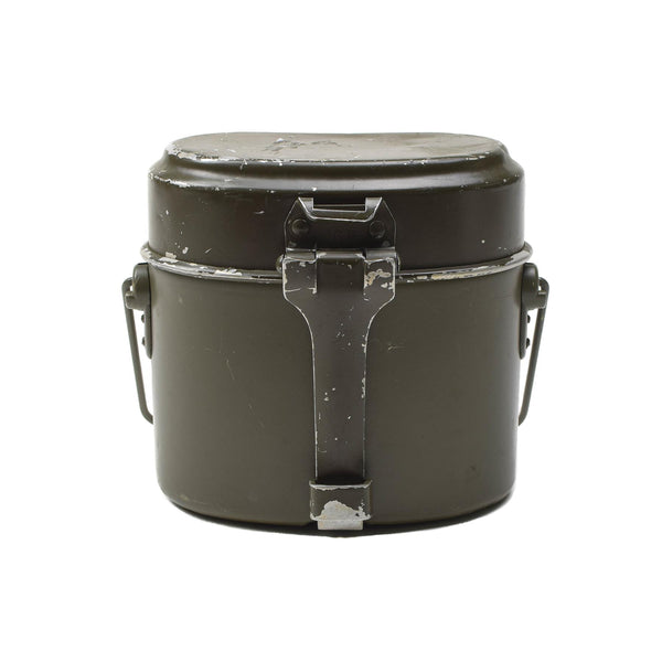 Kit de desorden militar militar austriaco original de aluminio senderismo para acampar utensilios de cocina para acampar