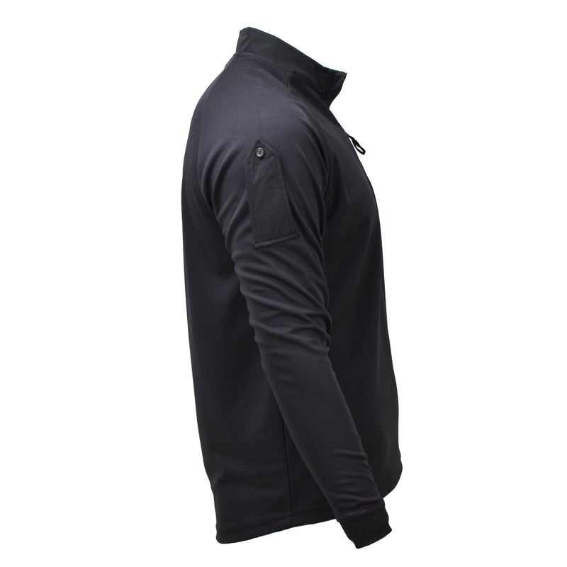 Camisetas tácticas de combate militar británica original con cremallera negra transpirable nuevo
