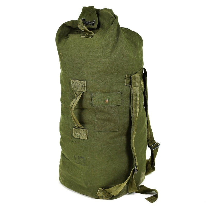 Genuine US Army Duffel Bag Large Military Olive Green Sack Canvas sea sack pack