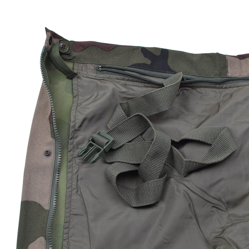 Pantalon de pluie militaire français original imperméable trilaminé à bretelles NEUF