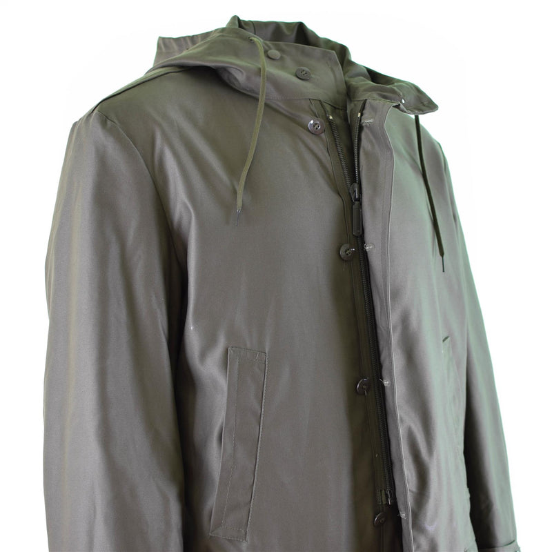 Genuine German army parka olive military surplus jacket long coat OD vintage NEW