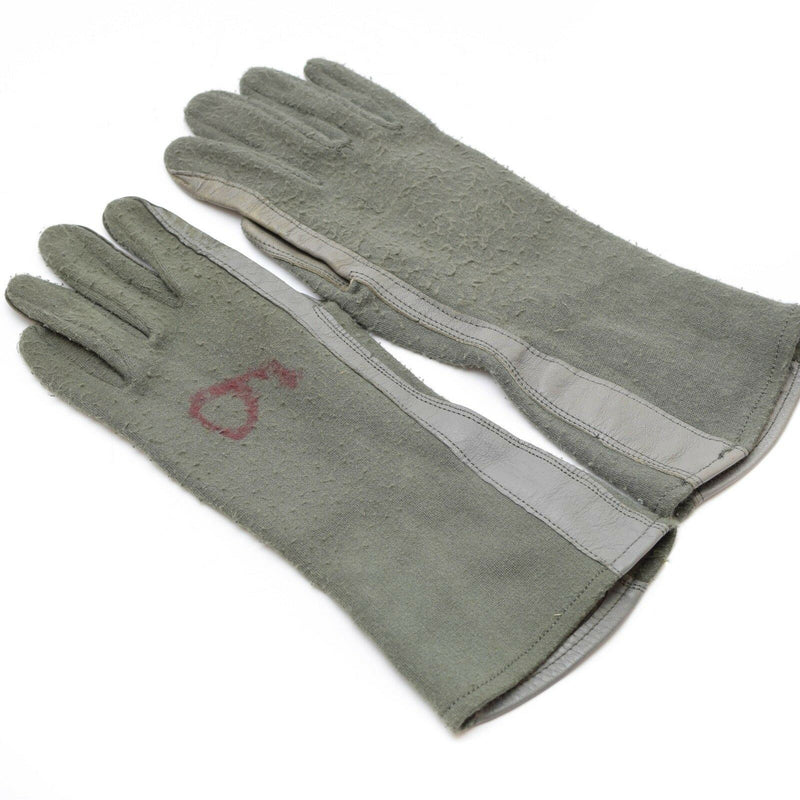 Véritables gants de combat de l'armée américaine en cuir et fibre d'aramide Nomex OD pour l'armée de l'air