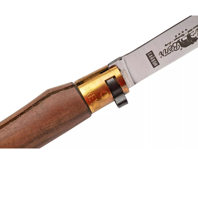 Antonini Old Bear Pocket Knife 8cm Carbon C67 Blade Walnut Wood Handle