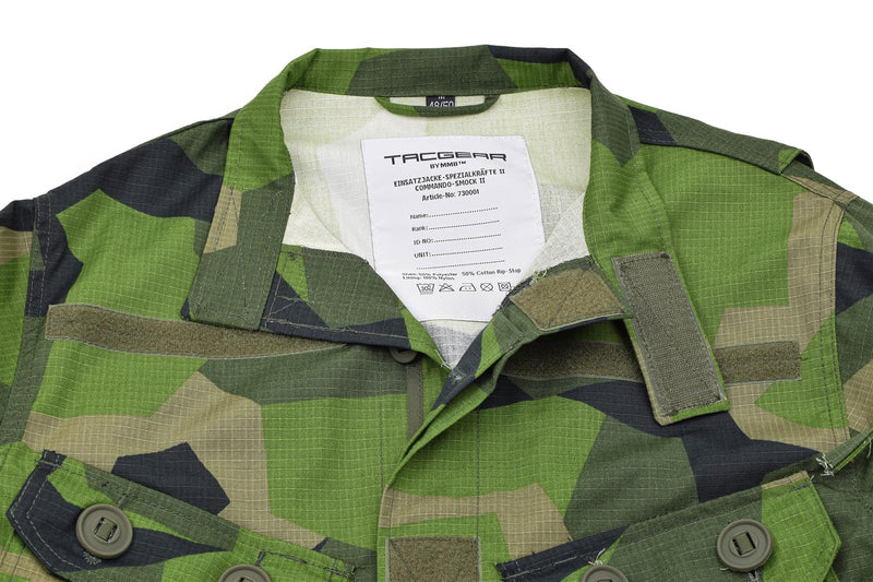 TACGEAR Brand Swedish Military style commando field jacket splinter camo shirts