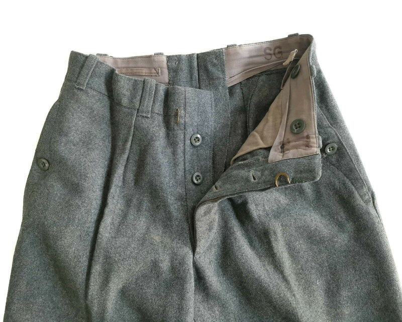 Original Swiss army wool pants military surplus field trousers Switzerland