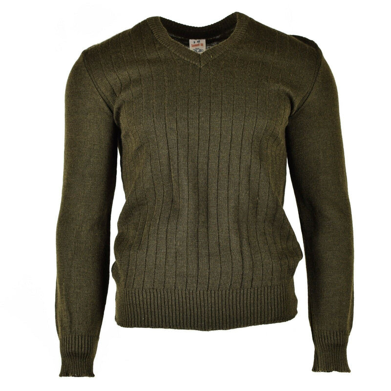 Original Czech army pullover M85 V-neck sweater brown NEW