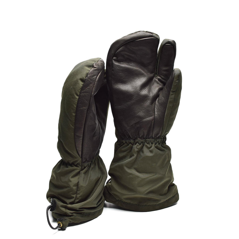 Guantes de los dedos del ejército danés genuino guantes Syna-Tex OD NUEVO