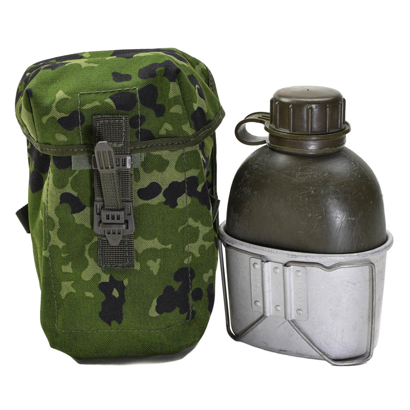 Original Danish Military flask canteen pouch universal attachment DK camouflage