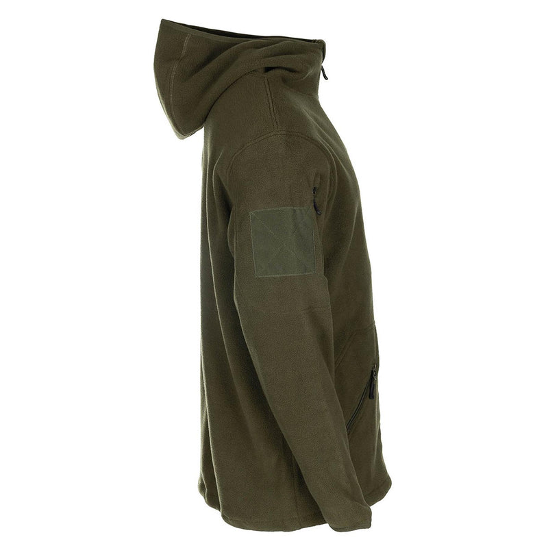 MFH estilo militar con capucha oliva chaqueta de vellón ejército táctico con cremallera completa senderismo nuevo
