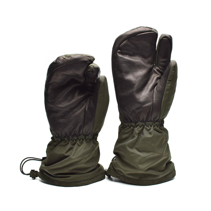Guantes de los dedos del ejército danés genuino guantes Syna-Tex OD NUEVO