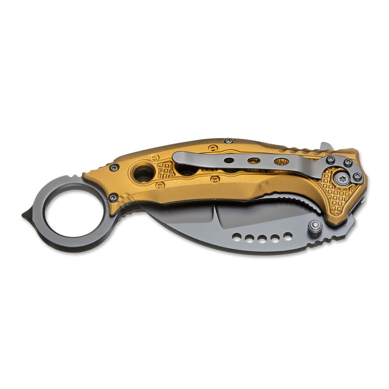 BOKER Black Scorpion folding karambit pocket knife hawkbill 440A stainless steel