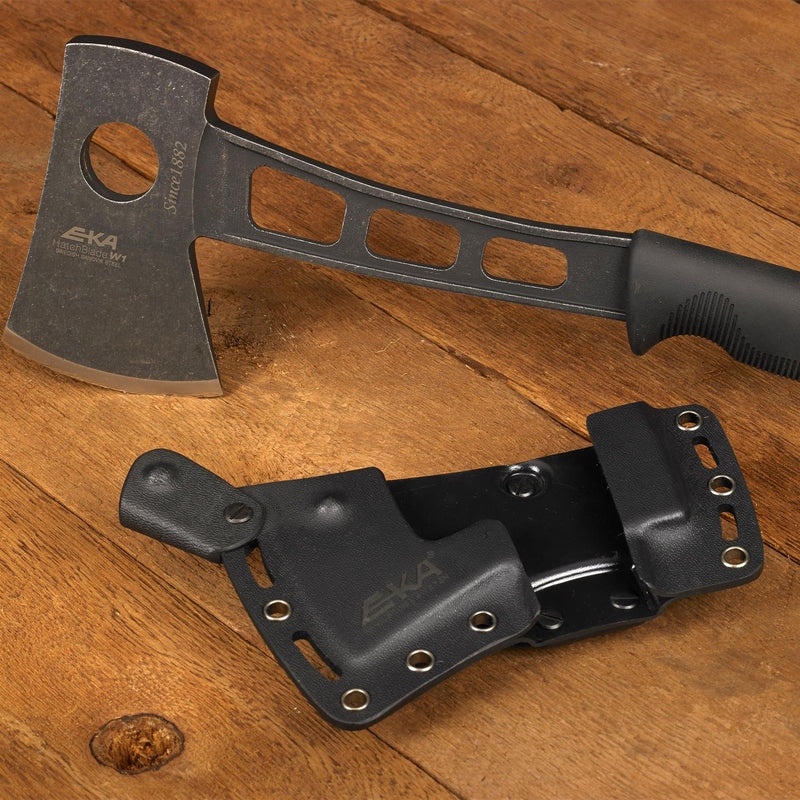 Marca EKA EKA HatchBlade W1 Hand Axe Ligero negro G10 Mango 12C27 Acero