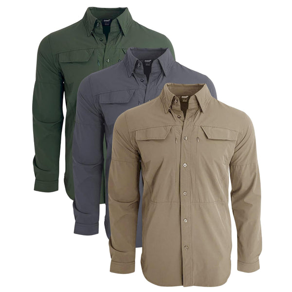 TEXAR long-sleeve military shirt slim fit durable garment classic army shirts