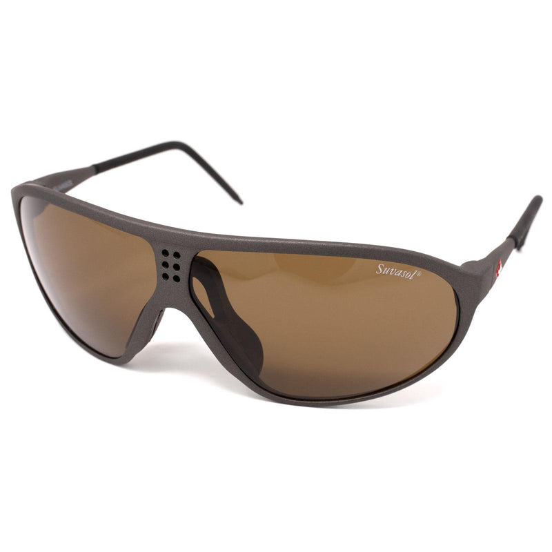 Echte Zwitserse leger Suvasol zonnebril Zwart W Case Mountain Alpine bril Nieuw