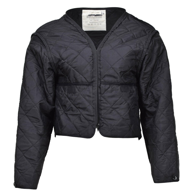 Original niederländische Militär-Steppjacke mit schwarzem Innenfutter, warm und leicht